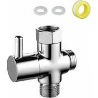 Grifo de inodoro de 3 vías, válvula desviadora de brazo de ducha de 1/2 pulgada, separador de cabezal de ducha de latón, válvula desviadora de ducha d