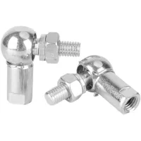 (m8) kit de rótula de 2 piezas para varillaje angular, rodamiento de bolas con perno, rodamiento de extremo de varilla de rótula en forma de l