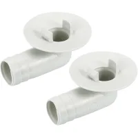 Conector de manguera de drenaje de aire acondicionado, codo de 17 mm, accesorio de repuesto para minisplit de ventana, beige, paquete de 2