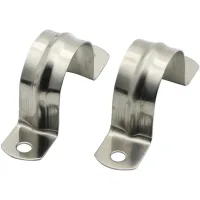 Abrazaderas para tubos de acero inoxidable 304 de 32 mm/1,26, 2 unidades, correas para tubos en forma de u, abrazaderas de sillín, abrazaderas