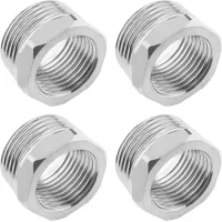 Juego de 4 reductores de tubería de agua 3/4 macho a 1/2 hembra - accesorios de reducción de rosca para tuberías, radiadores, tanques de agua