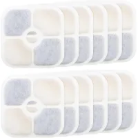 Filtros de repuesto para dispensador de agua, paquete de 12, con filtro de carbón activado para dispensador de agua para mascotas