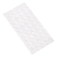 Paquete de 50 almohadillas de goma transparentes protectoras y reductoras de ruido para puertas de armarios, cocina, baño, oficina - 10 x 2 mm
