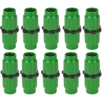 Kit de reparación de mangueras de jardín extensibles, conectores hembra y macho extensibles, kit de reparación (10 piezas)