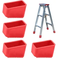 4 protectores de pies para escalera, puntas de repuesto para escalera de tijera, tapas de repuesto universales, protectores de goma