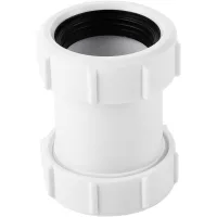 Conector de tubería recta de pvc de 40 mm, accesorio de compresión para tubería de desagüe de baño de 1,27 cm