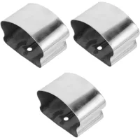 Juego de 3 tapas de acero inoxidable para pasamanos de escalera, accesorios para pasamanos