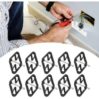 Kit de 10 varillas soporte para bases de enchufe empotradas, varilla soporte para bases de enchufe empotradas tipo 86, accesorios eléctricos, soporte