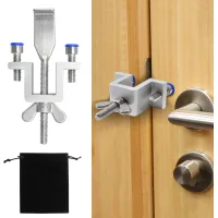 Cerradura portátil para puerta: cerradura de seguridad mejorada para hoteles, dormitorios y taquillas con doble ajuste de tuerca de acero inoxidable.