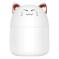 Difusor de aceites esenciales led de 250 lm con diseño de gato kawaii, diseño adorable, iluminación led multicolor, hogar, ambiente relajante, tamaño