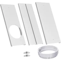Kit de ventilación para aire acondicionado portátil, kit de sellado de ventanas, burlete telescópico ajustable de pvc para aires acondicionados portát