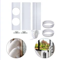 Kit de aire acondicionado portátil premium con acoplamiento para manguera de escape.