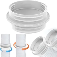 Adaptador de manguera para aire acondicionado portátil blanco, conector de manguera para aire acondicionado portátil de 130-150 mm, kit de escape para