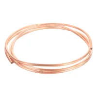 Tubo flexible de cobre de 2 m, manguera flexible en espiral, diámetro exterior 8 mm, diámetro interior 6 mm, t2, para refrigerador/aire acondicionado.