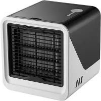 Mini enfriador de aire, ventilador de aire acondicionado evaporativo portátil con 3 velocidades y 7 colores, humidificador usb 3 en 1