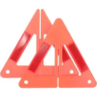 Triángulo reflectante de advertencia vial, plástico resistente, 1 pieza, compacto, para seguridad automotriz y advertencia de emergencia en carretera