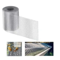 (15 cm x 600 cm) protector de canalón de malla de aluminio de alta resistencia - para corte de láminas - 15 x 600 cm