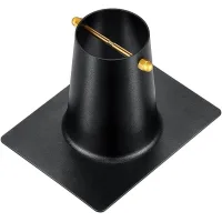 Adaptador de bajante de aluminio para cadenas de lluvia con recubrimiento de polvo negro para instalación estándar