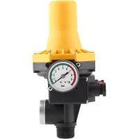 Regulador de presión de bomba de agua, controlador automático de presión con manómetro de 220 v para bomba doméstica