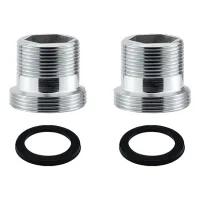 Paquete de 2 adaptadores de grifo m18 a m22: adaptador de rosca para roscas externas m18 y m22, ideal para aireadores y fregaderos