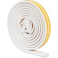 (6m) aislamiento para burletes de puerta, tira de sellado de goma de 9 mm (largo) x 6 mm (alto), espuma adhesiva, sellado de ventanas con perfil