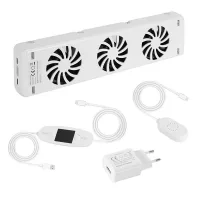 Ventilador para radiador 3 ventiladores, control 0–60 °c, magnético, 30 cm, hasta 50 cm