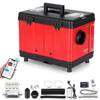 Calefactor diésel de aire | 12/24 v y 220–240 v | bluetooth, lcd y mando a distancia | detector de co | tipo maletín | depósito 5 l