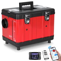 5kw calentador diésel, 12/24 v cc y 220–240 v ca, calentador de aire diésel portátil para coche con alarma de co, bluetooth y mando a distancia
