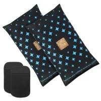 Lote de 2 deshumidificadores reutilizables para coche de 1200 g con ventana indicadora incluida y base antideslizante para el cojín deshumidificador