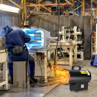 Calefactor de gas para obra 10 kw, peso 3,3 kg, caudal 320 m³/h, para calefacción auxiliar en obra