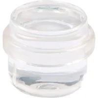 Cuña adhesiva circular decorativa transparente para suelos o topes de puertas, protege paredes y muebles de impactos - ø33 x 30 mm