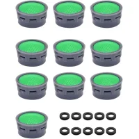 10 filtros de grifo con 10 juntas, inserto de filtro de agua para grifo, accesorios para grifo