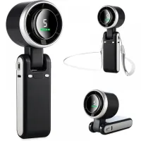 Mini ventilador portátil, pequeño ventilador de mano, escritorio o cuello, 5 potentes velocidades y motor sin escobillas, recargable de 3600 mah para