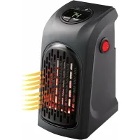 Calefactor eléctrico, mini radiador inalámbrico, termostato ajustable para oficina, dormitorio, sala de estar - 400 w