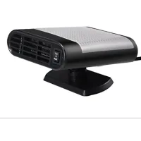 Calentador solar portátil de 12v 150w, negro y gris, con ventilador, desempañador de parabrisas, descongelador y purificador de aire.