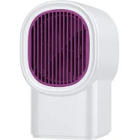 (blanco) mini calefactor eléctrico portátil de cerámica para el hogar, silencioso, pequeño calefactor auxiliar para dormitorio u