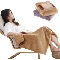 Manta eléctrica usb para mantener calientes las manos y los pies; chal de franela unisex.