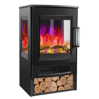 Chimenea eléctrica decorativa estufa eléctrica 900w/1800w chimenea independiente con control remoto