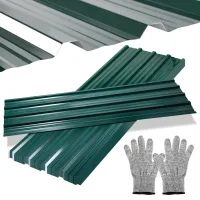 12/24/36x chapas perfiladas 129x46cm paneles ondulados para revestimiento de tejados - grün - 12x