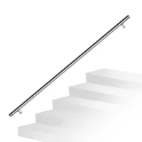 Barandilla barandilla de escalera 2 soportes de pared, pasamanos acero inoxidable 304, interior y exterior, 180cm