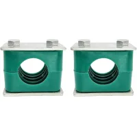 Paquete de 2 abrazaderas de manguera hidráulica de plástico estándar para manguera de 25 mm de diámetro exterior