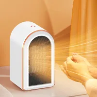 Calefactor eléctrico portátil, pequeño, de cerámica ptc de bajo consumo, silencioso, 1200 w, blanco