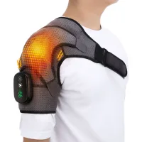 Cojín térmico para el hombro con correa ajustable para aliviar el dolor muscular y la tendinitis.
