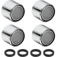 Aireador de grifo m22 de 4 piezas, de acero inoxidable, ahorrador de agua con filtro. incluye 4 juntas.