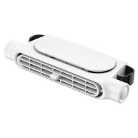 Aire acondicionado portátil blanco para coche, para asientos delanteros y traseros, tres velocidades, alto volumen de aire.