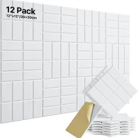 Paneles de espuma insonorizantes para pared, 12 piezas, autoadhesivos, de 0,9 cm de grosor, aptos para puertas, techos y oficinas en casa.