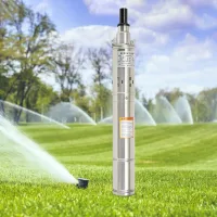 Bomba sumergible para pozos profundos, 220 v, 500 w, acero inoxidable, altura de elevación de 100 metros, para riego agrícola.