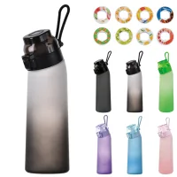 Kaket botella de agua deportiva portátil de 700 ml con 8 cápsulas de sabor; sin azúcar; ideal para fitness y yoga