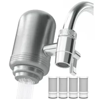 Auledio filtro agua grifo cocina acero inoxidable purificador agua sistema filtración nsf reduce plomo cloro sedimentos malos olores