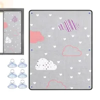 Película aislante para ventanas de papel de aluminio de doble cara con ventosas – protector térmico y bloqueador solar – 60 x 100 cm, estilo 1